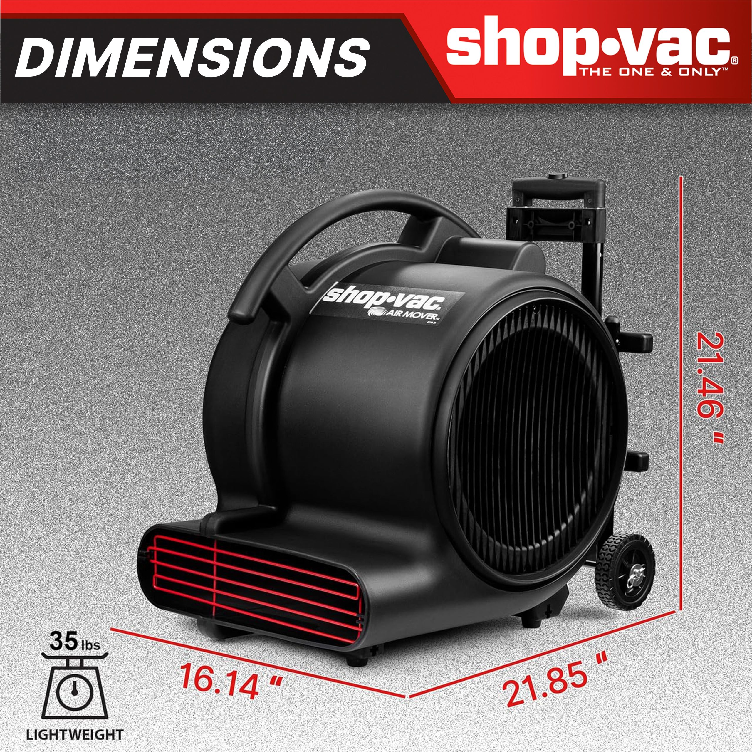 Shop-Vac® 3-Speed 1800 CFM Air Mover - Image 4