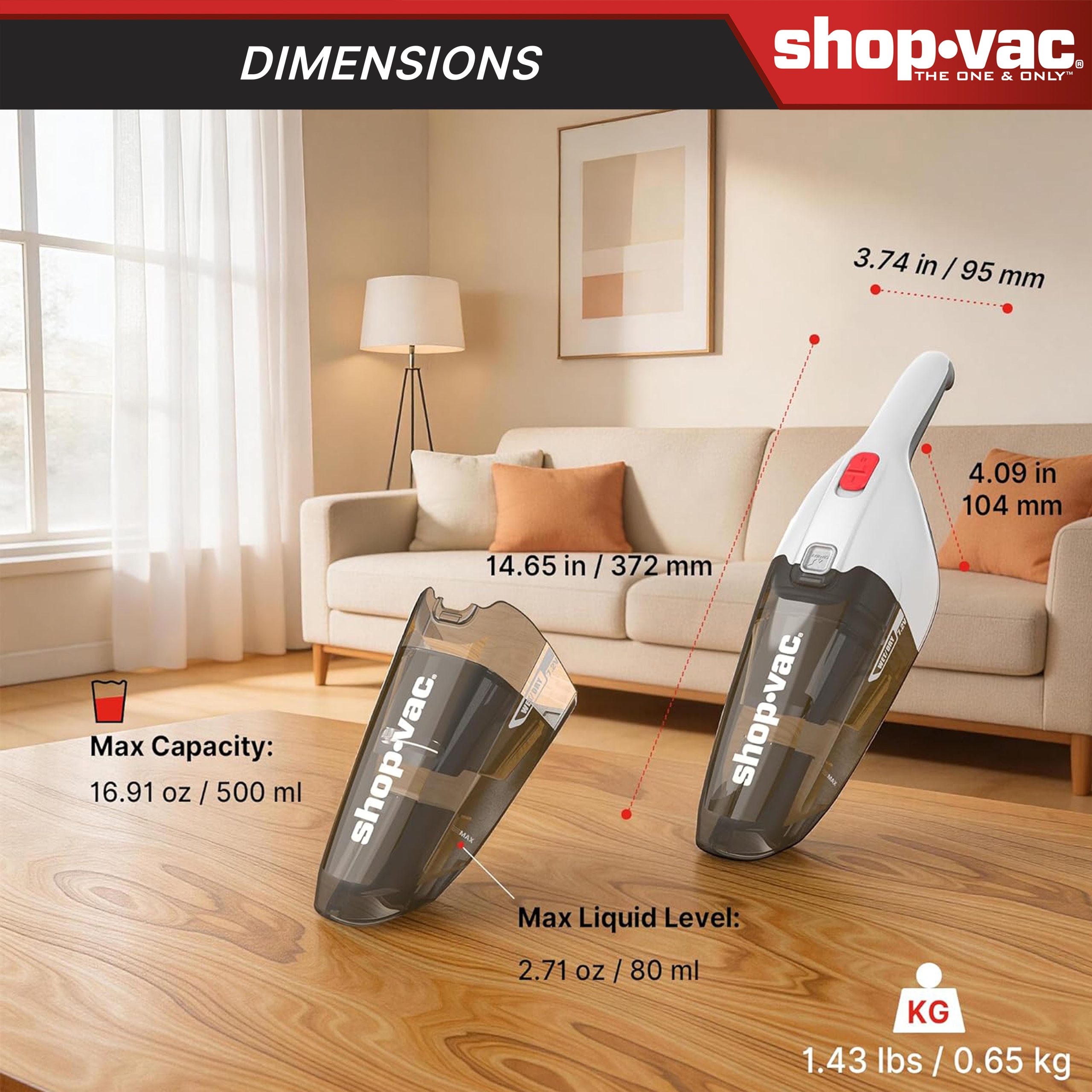 Shop-Vac® Wet/Dry Handheld Vacuum - Image 3