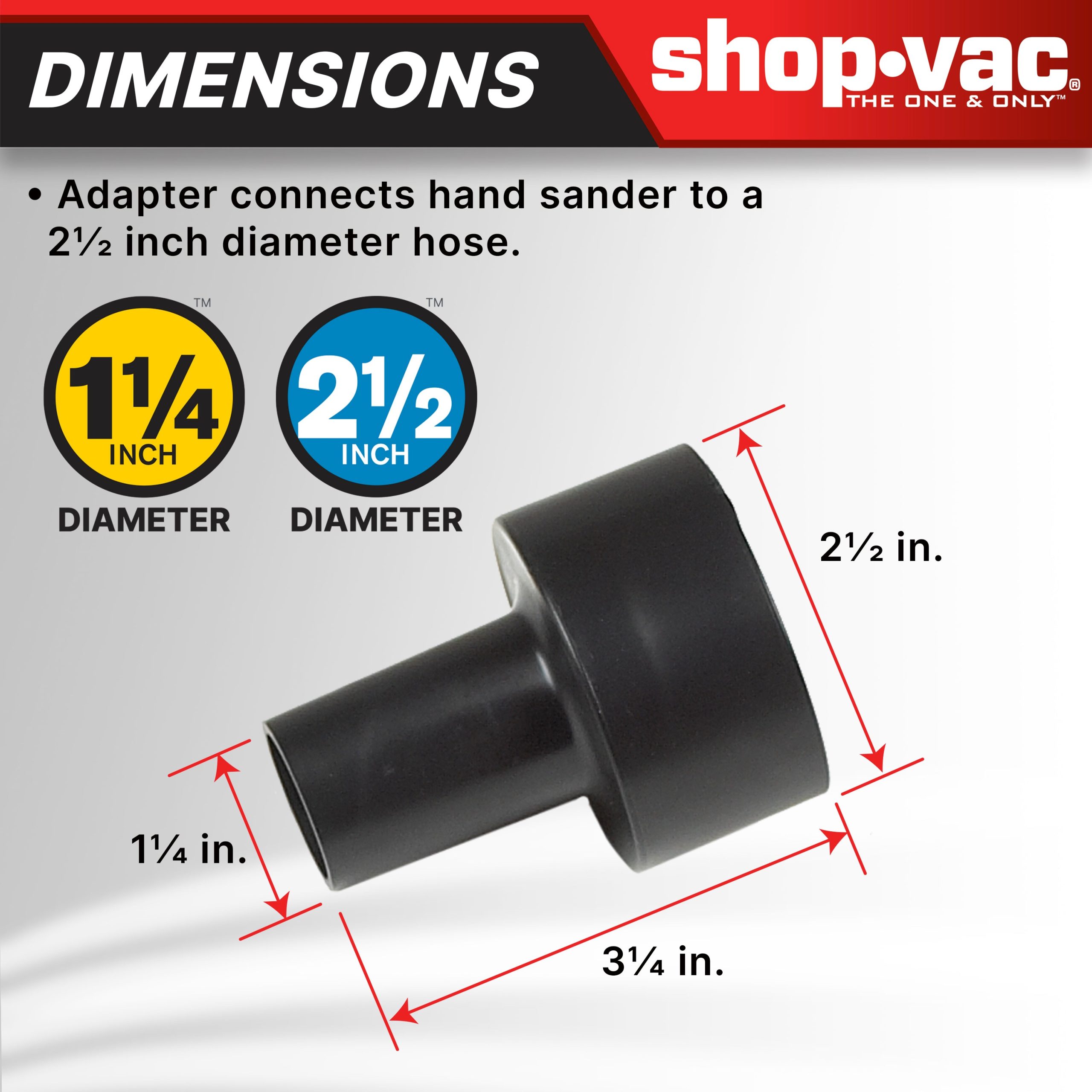 Shop-Vac® 1-1/4-inch diameter Dustless Hand Sander - Image 5