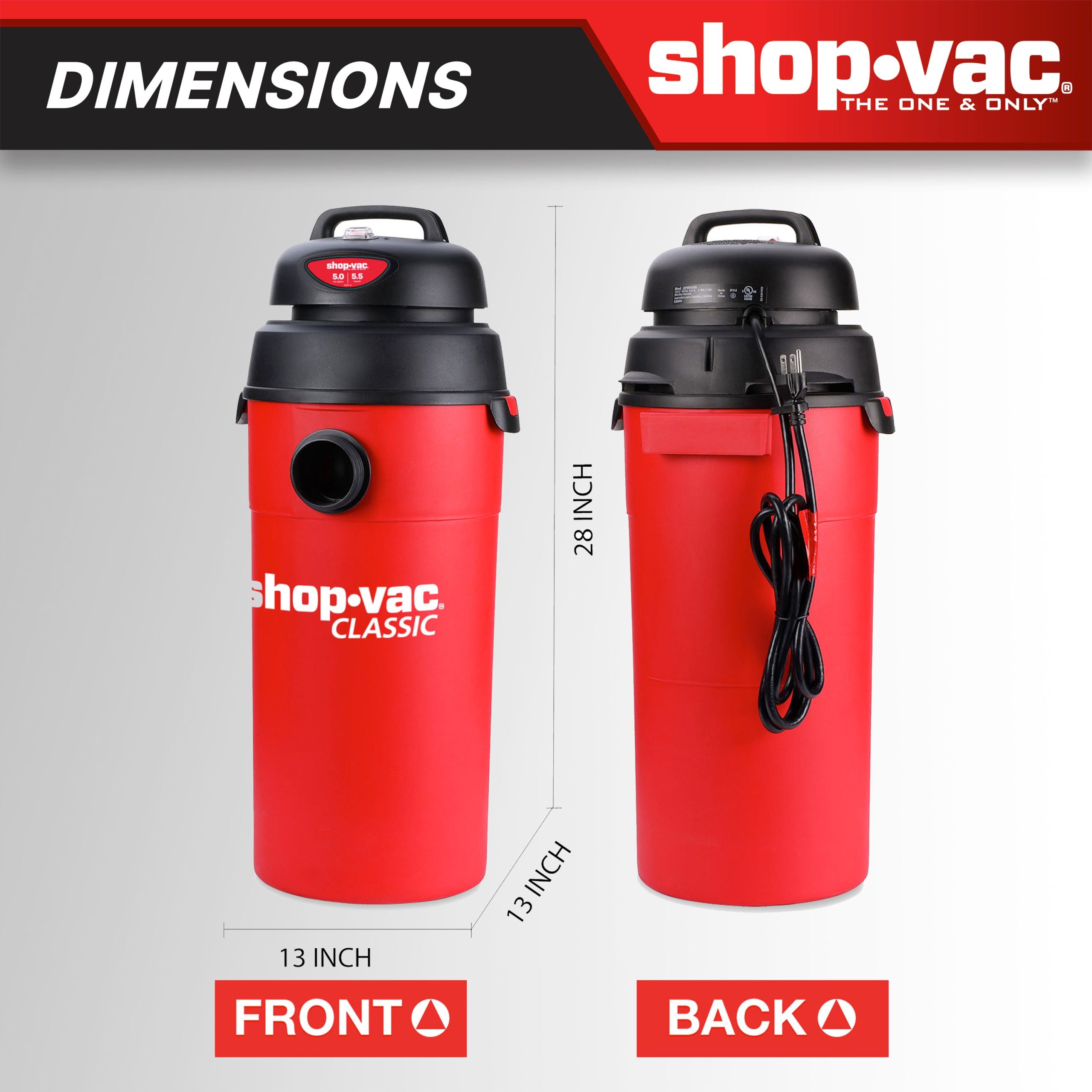 Shop-Vac® 5 Gallon 5.5 Peak HP Wall Mounted Garage Vac - Image 5
