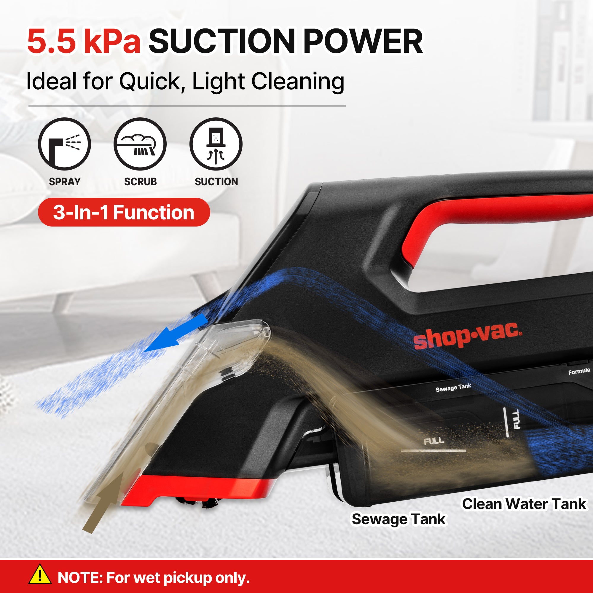Shop-Vac® 3-in-1 Cordless Spot Cleaner - Image 7